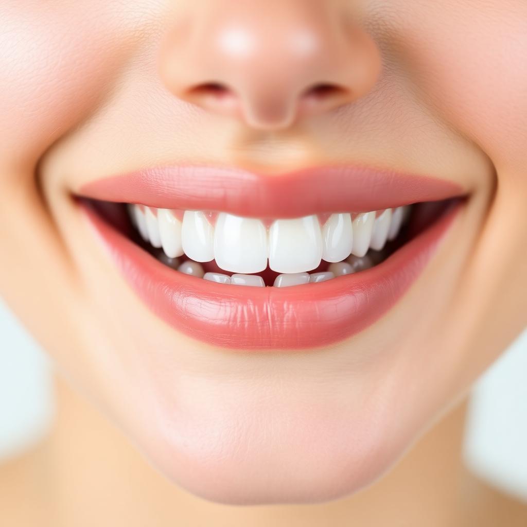 Bright white smile after composite veneers