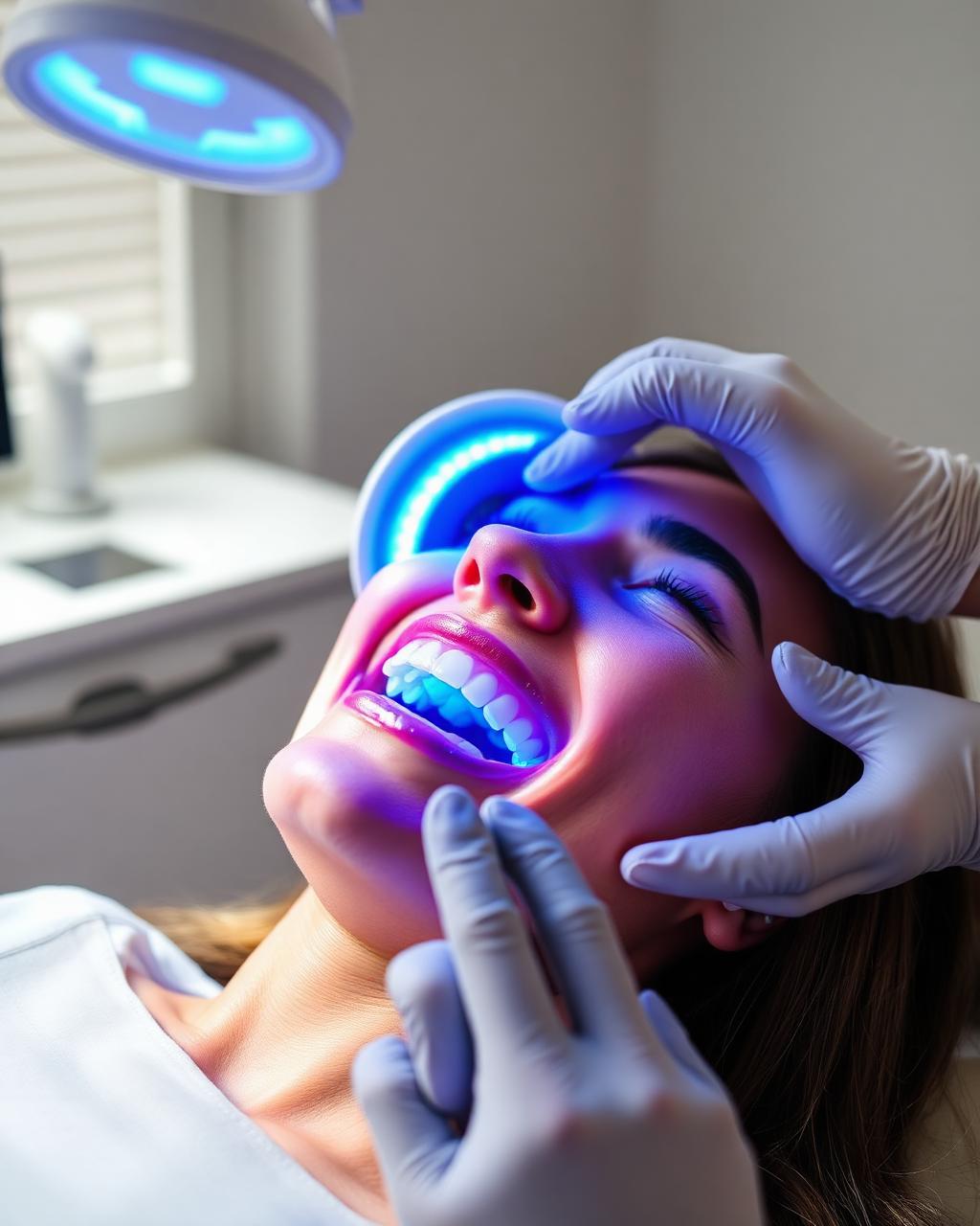 Zoom teeth whitening session